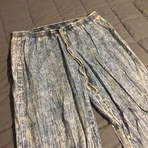 Acid washed lounge wear pajama pants